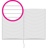 Notizbuch DIN A4 hoch, Umschlag: Hardcover 4/0-farbig, Inhalt: 128 linierte Inhaltsseiten