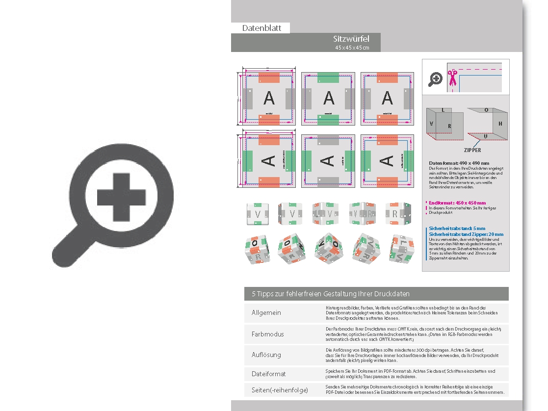 Product Bild hochwertiger_outdoor_sitzw__rfel_cube_45__komplett_vollfl__chig_4-farbig_bedruckt